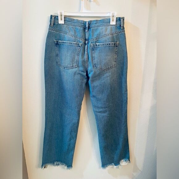 Free People Jeans Raw Hem Bohemian Straight Leg Women’s 27 - Picture 2 of 6